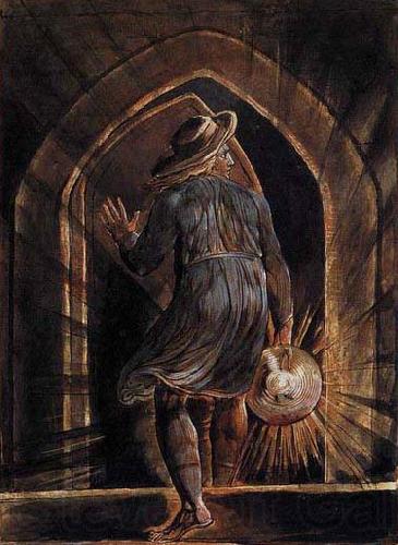 William Blake Los Entering the Grave Norge oil painting art